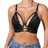 Ropa interior sexy estilo chaleco de encaje transfronterizo europeo y americano para chicas calientes, sujetador push-up con tirantes cómodo y transpirable