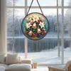 Enfeites de Vitral de Natal Transfronteiriços Decoração de Pátio Janela de Café Apanhador de Sol Arte de Parede Pendurado