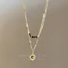 Collar Maillard Ojo de Tigre Dorado para Mujer 2025 Nuevo Cadena de Clavícula de Segunda Mano Lujo Accesible Cadena de Suéter de Gama Alta Nicho