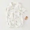 Body de Verano para Bebé de Manga Corta Estilo Delgado para Recién Nacidos Pelele Ropa para Gatear Ropa de Aire Acondicionado para Bebé Ropa de Mariposa