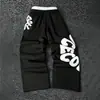 Estilo Urbano Transfronterizo Y2K Hip-Hop Rock Bordado de Letras Estampado de Espuma Pantalones Casuales Unisex Rectos Holgados Pantalones Deportivos