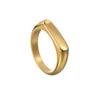 Nuevo Anillo de Acero Inoxidable para Mujer, Anillo Liso Fundido de 4 mm de Ancho, Joyería de Nicho Estilo Ins Cool, Anillo de Moda