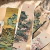 Micro Tinta 30 Peças Marcador de Página Outono de Jiangshan Material para Livro de Mão Criativo de Alto Valor Registro de Leitura Estudantil Porta-Livros Exquisito
