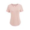 Playera Versátil de Verano para Mujer 2025, Delgada con Torcedura en la Espalda, Manga Corta, Holgada, con Dobladillo Curvo, Top para Mujer con Estilo Puro Deseo