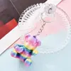 Múltiples Colgantes de Llavero de Animales Realistas Impresos en 3D, Figuras Modelo Articuladas Móviles de Oso y Zorro