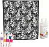 Manta para Colorear DIY para Adultos, Manta de Lana Lavable para Colorear, con 24 Marcadores, 50X