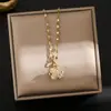 Colar de girassol giratório de luxo leve Acessórios de Nicho de Nicho Simples Elegante Elegante Collarbone Chain Acessórios