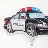 Série de transporte transfronteiriço balões de folha de carro de polícia retrô para decoração de festa de aniversário infantil