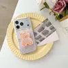 Padrão de folha listrada adequado para capa de celular iPhone 18 Pro Max, Apple 17 Pro fofo 16 polegadas estilo 15 Coreano