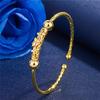 Pulsera de lazo chapada en oro, joyería chapada en oro duro 3D, pulsera de mariposa chapada en oro con moneda europea para mujer, pulsera chapada en plata
