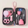 Termômetro para Bebê Conjunto de 8 Peças, Pente, Escova, Aspirador Nasal, Bolsa de Eva Kit de Cuidados, Conjunto de Termômetro para Bebê
