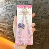 Cadena Creativa para Teléfono Móvil con Lazo de Diamante y Cuentas de Cristal Llavero Colgante Lindo para Bolso Llavero de Llave de Coche Venta al por Mayor