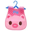 Babador à prova d'água tridimensional para bebê, toalha de baba, bolsa de comida para crianças, bebê, fivela de roupa de comida EVA, babador atacado