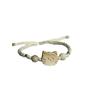 Pulseira Gatinho Creme Tecida à Mão Pura Nova Moda 2024 Versátil Nicho para Namoradas