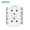 Interruptor de pared de panel de vidrio europeo combinado europeo enchufe USB tipo C combinación de módulos de función DIY
