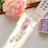 Modelo Nuevo Colgante de Corazón Campana de Flor Corazón Gordo de Colores UV Colgante para Llavero de Teléfono Decoración de Bolsa Colgante