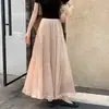 Falda de encaje dulce con volantes y caída estilo francés para mujer, falda de capas tipo pastel de cintura alta de verano