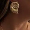 Pendientes de Caracola al por Mayor Joyería Marina Transfronteriza Europea y Americana Nicho de Gama Alta Pendientes de Hilo Metálico Retro Otoño e Invierno para Mujer