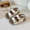 Sandálias Birkenstock Infantis 2026 Verão Novo Estilo Coreano Sandálias de Praia Abertas com Solado de Cortiça para Meninas Sapatos Frescos Respiráveis para Bebê