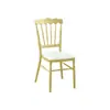 Cadeira de Jantar Moderna Simples de Metal com Encosto Redondo Hotel Casamento Banquete Cadeira com Encosto Estofado Branco Macio Fabricante Atacado