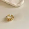 Anillo Abierto Ajustable Diseño Lava Plegable, Sensación Única de Alta Gama, Diseño de Lujo Ligero para Mujer, Anillo para Dedo Índice, Anillo Personalizado