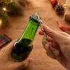 Abrebotellas Creativo con Forma de Hombre de Jengibre Navideño, Abrebotellas de Cerveza de Aleación, Decoración Magnética para Refrigerador, Regalo Festivo de Doble Propósito