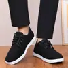 Zapatos Nuevos de Algodón de Invierno para Hombre con Felpa Cálida Suela de Goma Zapatos de Tela Ligeros para Hombres de Mediana Edad y Mayores Zapatos Casuales Antideslizantes