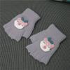 Guantes de felpa otoño e invierno medio dedo zorro hombres y mujeres cálidos gruesos bolsa fabricantes dedo expuesto terciopelo todo nailon