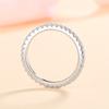Anel Xindeyi de Prata Esterlina S925 para Mulheres, Aro Completo de Moissanita de 1.5mm, Mesmo Estilo do Xiaohongshu e Douyin