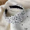Faixa de cabelo de tecido cinza em tom frio, estilo coreano, para outono e inverno, estampa de leopardo, padrão floral, vários estilos, adiciona volume ao topo da cabeça, acessório de cabelo estiloso para o dia a dia para mulheres