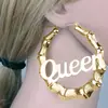 Cao Shi Aliexpress Pendientes Nuevos Oversize para Mujer Reina Reina Elegantes Diseño de Bambú Nicho Joyería Exagerada
