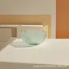 Portavelas Creativo de Vidrio de Colores con Forma de Flor de Loto, Adorno Decorativo Romántico con Luz de Vela, Portavelas de Mantequilla, Base de Loto