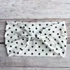 Nova Faixa de Cabeça Retro com Bolinhas e Toque Sofisticado, Lenço de Cintura com Laço, Faixa de Cabeça Esportiva Larga Elástica, Acessório de Cabelo para Praia