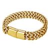 Pulsera tejida de doble capa Wish hip-hop acero de titanio gruesa callejera coreana hipster para hombre simple dominante punk pulsera al por mayor