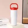 Nueva taza aislada de gran capacidad de acero inoxidable 316, taza de hielo portátil para viajes al aire libre, taza con pajilla de doble uso al vacío