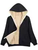 Colección Otoño/Invierno Nueva Transfronteriza Europea y Americana TK Amazon: sudaderas populares con capucha de forro polar cálido y ropa de abrigo para mujer