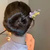 Estilo Nacional Madeira Elegante Grampo de Cabelo Estilo Antigo Grampo de Cabelo Hanfu Jardim de Osmanthus Gardênia Flor de Ameixa Disco Borboleta Acessório de Cabeça Franja Lateral