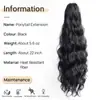 Peluca de Cola de Caballo Europea y Americana Transfronteriza Cola de Caballo Ondulada Pinza para el Cabello Extensión de Cola de Caballo Pinza