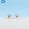 Venta al por mayor de fábrica 20g crema para ojos botella de vidrio cosméticos de alta calidad botella recta tapa brillante plateada galvanizada botella de crema facial