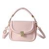 Bolso de mujer 2024, nuevo estilo, portátil, pequeño, cuadrado, con cierre de texto y hebilla, bandolera de nicho, combinable con todo.