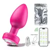 Juguete de tapón anal controlado a distancia, vibratorio, con control remoto, para estimulación anal, artículo de novedad para adultos, apto para uso en exteriores, SM, eléctrico, silicona