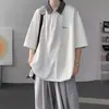 Camiseta de Manga Corta Estilo Americano con Bordado para Hombre y Mujer, Nueva Moda de Verano, Top Casual Holgado de Retazos de Moda, Tendencia de Instagram