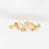 Convertidor de Clip para Oreja de Oro Real de 18K Aguja Tubo Espiral Joyería Pasador de Oreja DIY Accesorios de Aretes Sin Dolor Aretes A29