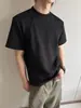Camiseta Negra de Manga Corta para Hombre, Estilo Veraniego Nuevo, Algodón Mamba Capa de Aire, Estilo Americano, Parches, Marca Sencilla y de Moda con Acabado de Alta Gama y Estilo Fresco