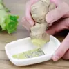 Herramienta para moler jengibre y ajo, Molinillo de ajo manual de cocina, Molinillo para pasta de jengibre, Plato molinillo manual para pasta y jugo de jengibre