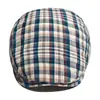 Primavera 2026 Nuevo Sombrero Boina para Mujer Gorra Británica Retro Adelante Informal Versátil Gorra de Béisbol a Cuadros Moderna
