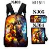 Mochila Fire Shadow nueva mochila transfronteriza traje de tres piezas caricatura moda hombres y mujeres estilo callejero universitario