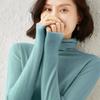 Suéter de Cuello Alto Apilado para Mujer Otoño e Invierno 2021 Nuevo Top Interior de Lana de Manga Larga Suelto de Cuello Alto Básico