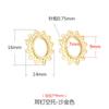 Aretes de Plata Esterlina S925 Soporte Vacío Aretes Simples de Moda para Mujer Soporte para DIY Aretes Incrustados de Cera de Abeja Ámbar Aretes de Plata