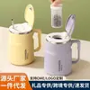 Taza de Acero Inoxidable 304 con Tapa y Cuchara Taza de Café para Oficina para Mujer Gran Capacidad Taza de Té Taza para Beber Mk9